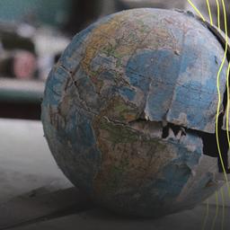 Ein kaputter Globus.