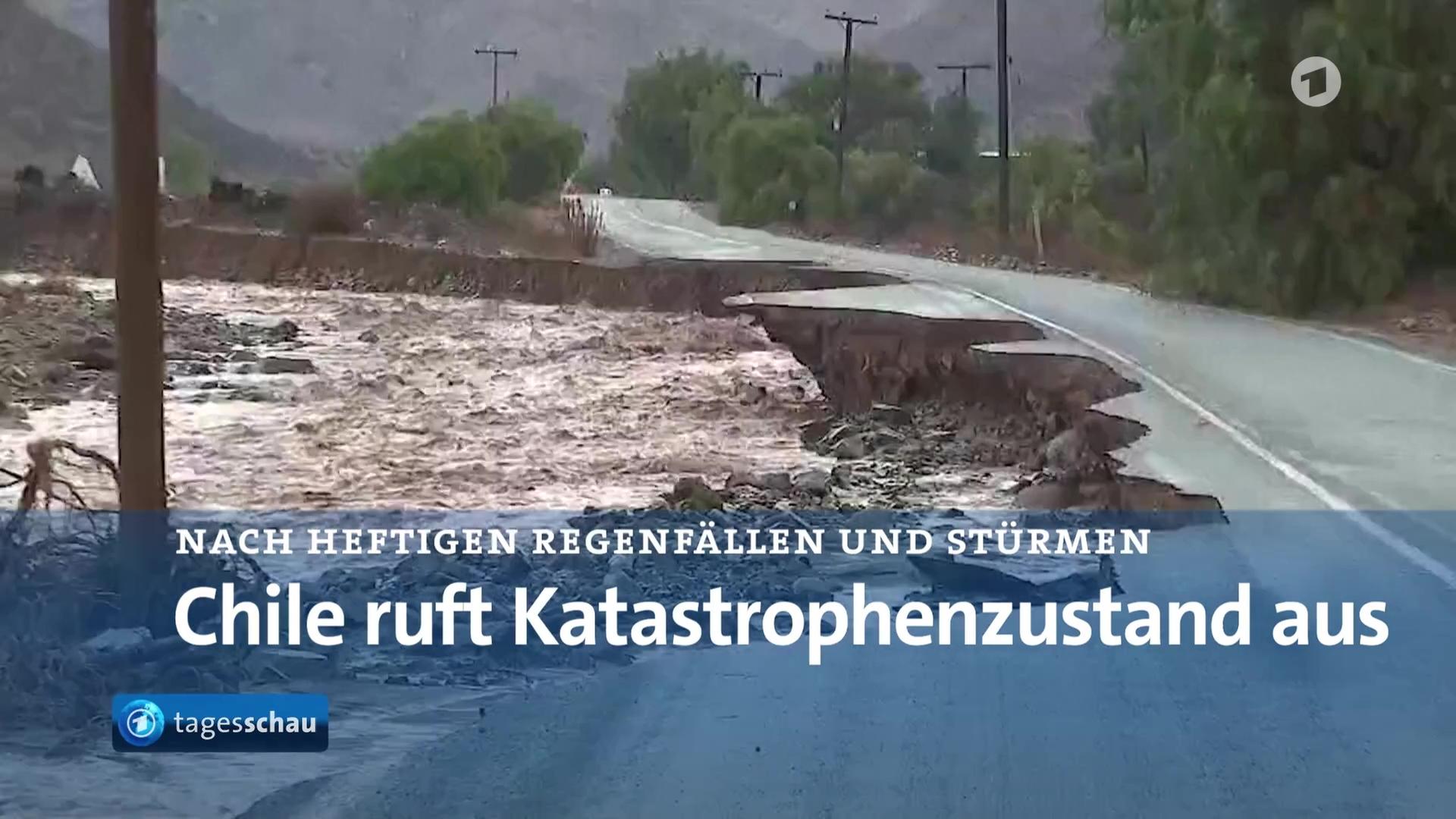 Nach heftigen Regenfällen und Stürmen: Chile ruft katastrophenzustand aus