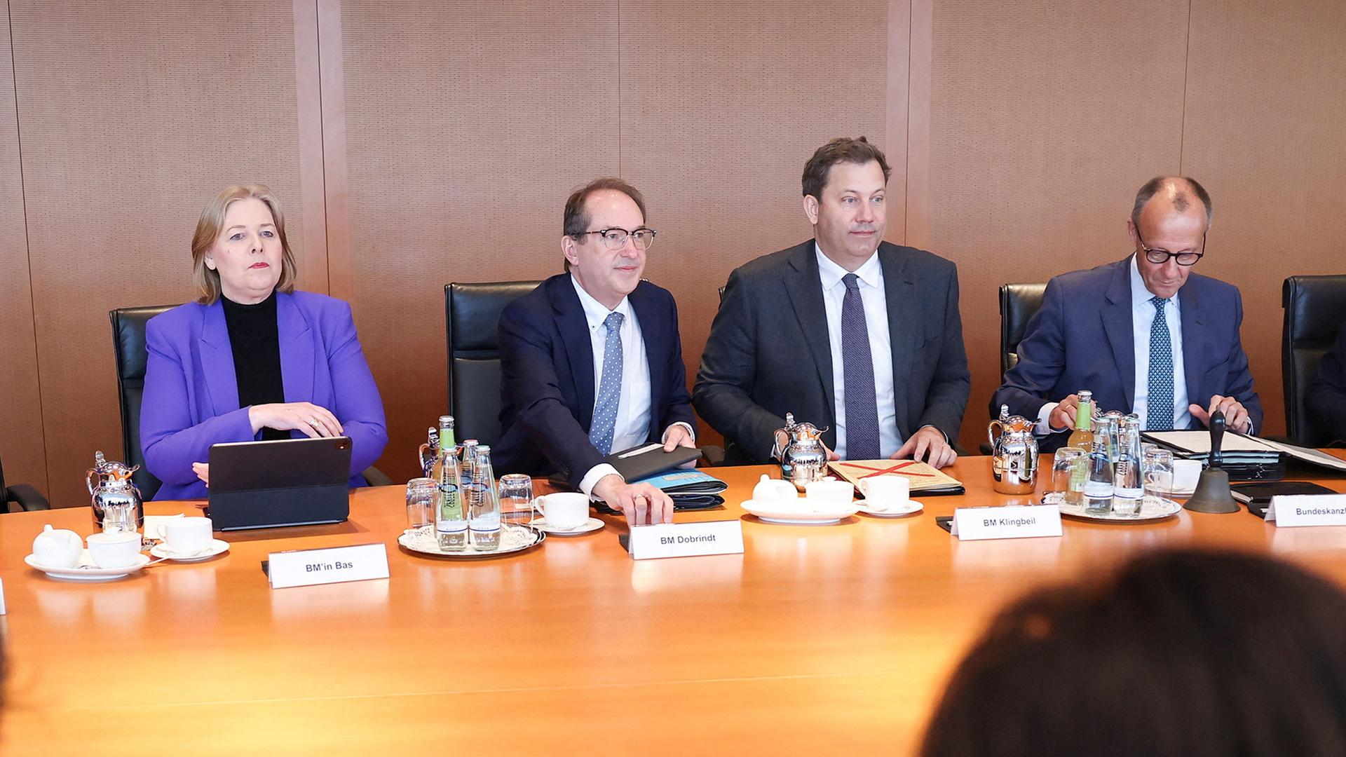 Bärbel Bas, Alexander Dobrindt, Lars Klingbeil und Friedrich Merz (von links) | REUTERS