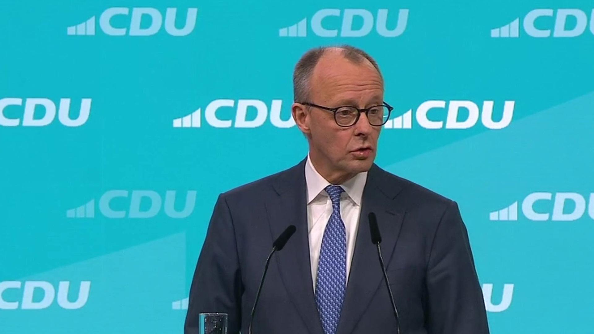 Bundeskanzler Merz hält Rede bei CDU-Parteitag