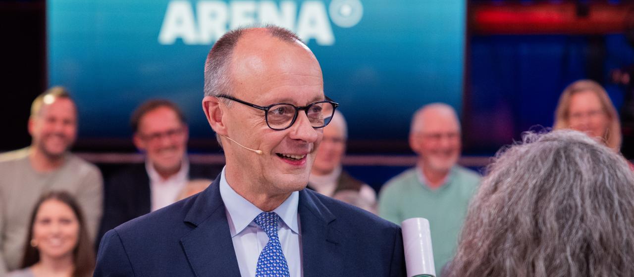 Friedrich Merz in der ARD-Sendung Arena