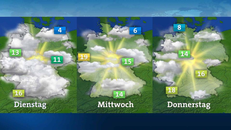 Deutschland 3 Tage-Wetter
