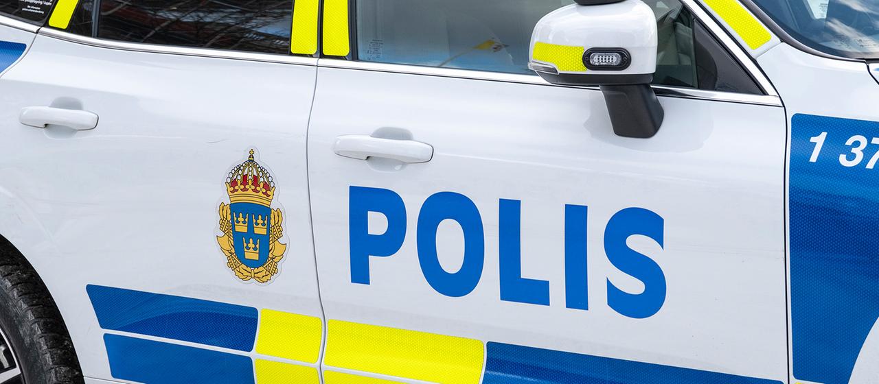 Ein schwedisches Polizeiauto.
