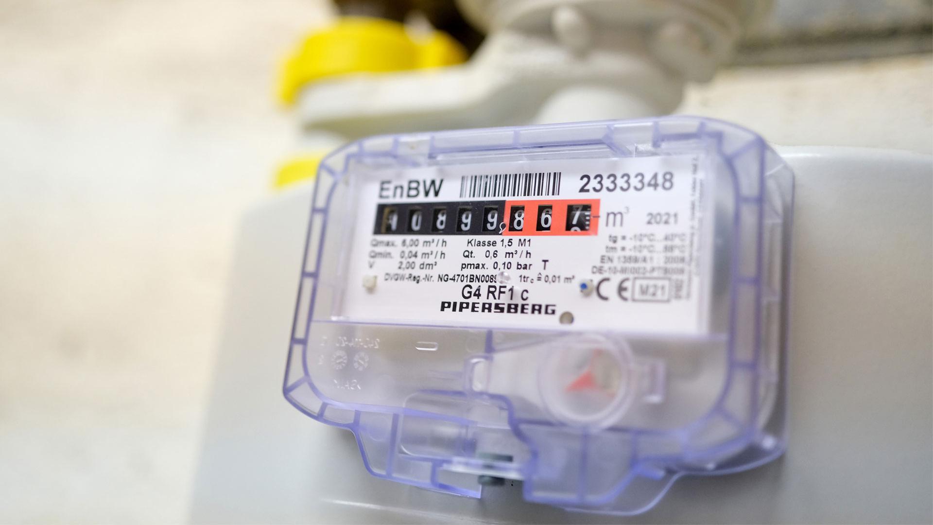 Gaszähler in einem Privathaushalt. | picture alliance/dpa