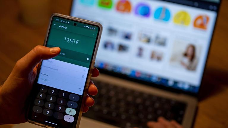 Online-Banking mit dem Smartphone.