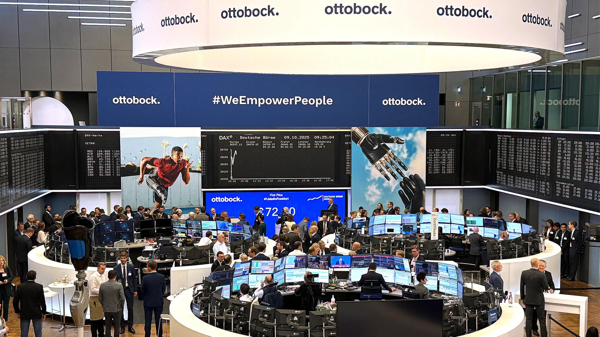Börsengang von Ottobock an der Frankfurter Börse. | tagesschau Finanzredaktion