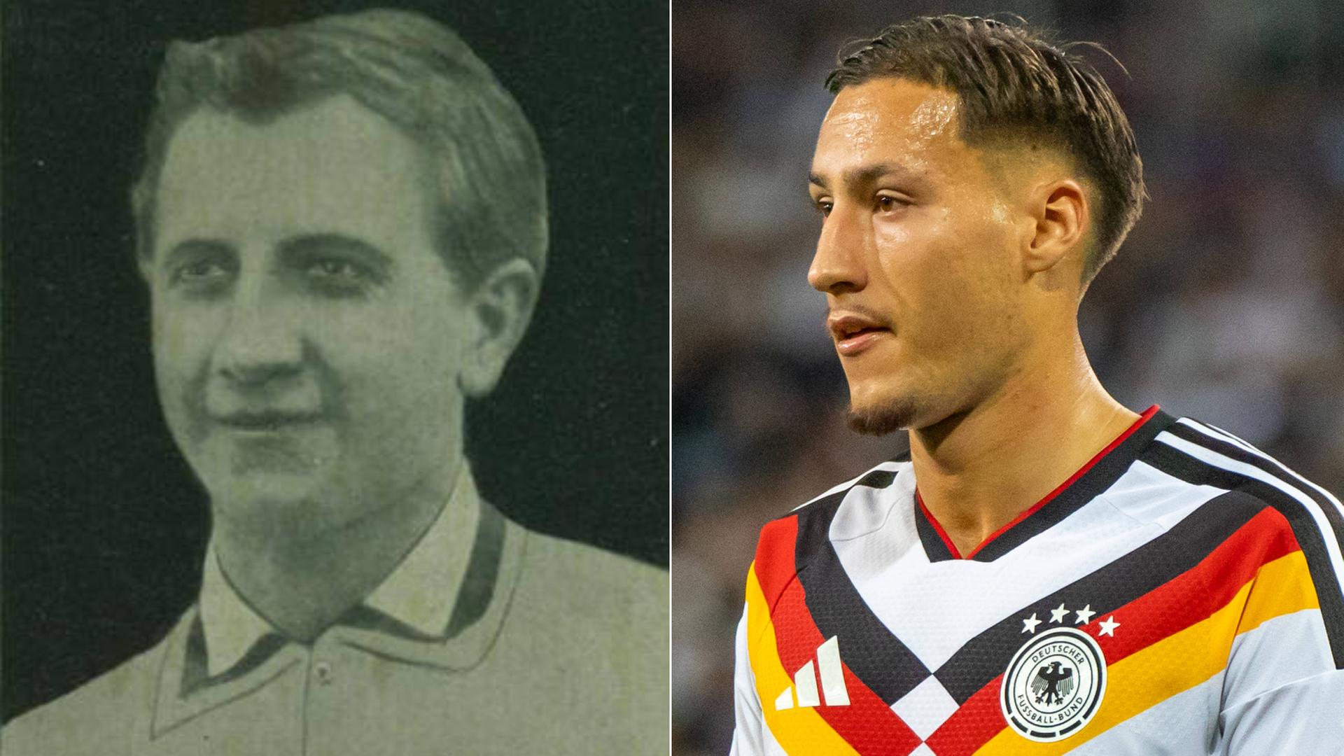 Collage: Links Fritz Becker im Profil, rechts Younes Ebnoutalib | IMAGO / Schirner Sportfoto; IMAGO / Sportfoto Rudel; Collage: hessenschau.de