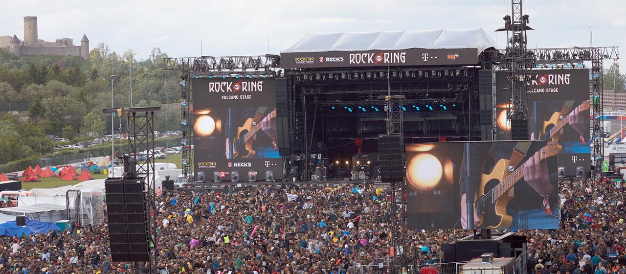 Tausende Menschen drängen sich beim Rock am Ring-Festival (Archivbild von 2019)