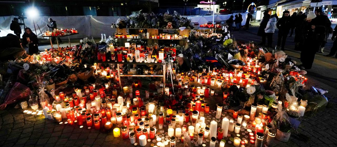 Kerzen und Blumen in Crans-Montana