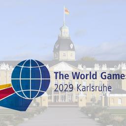 Schloss Karlsruhe mit World Games Logo