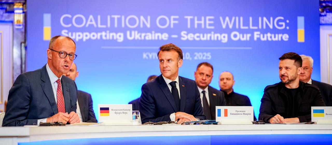 Friedrich Merz, Emmanuel Macron und Wolodymyr Selenskyj (Archivbild).