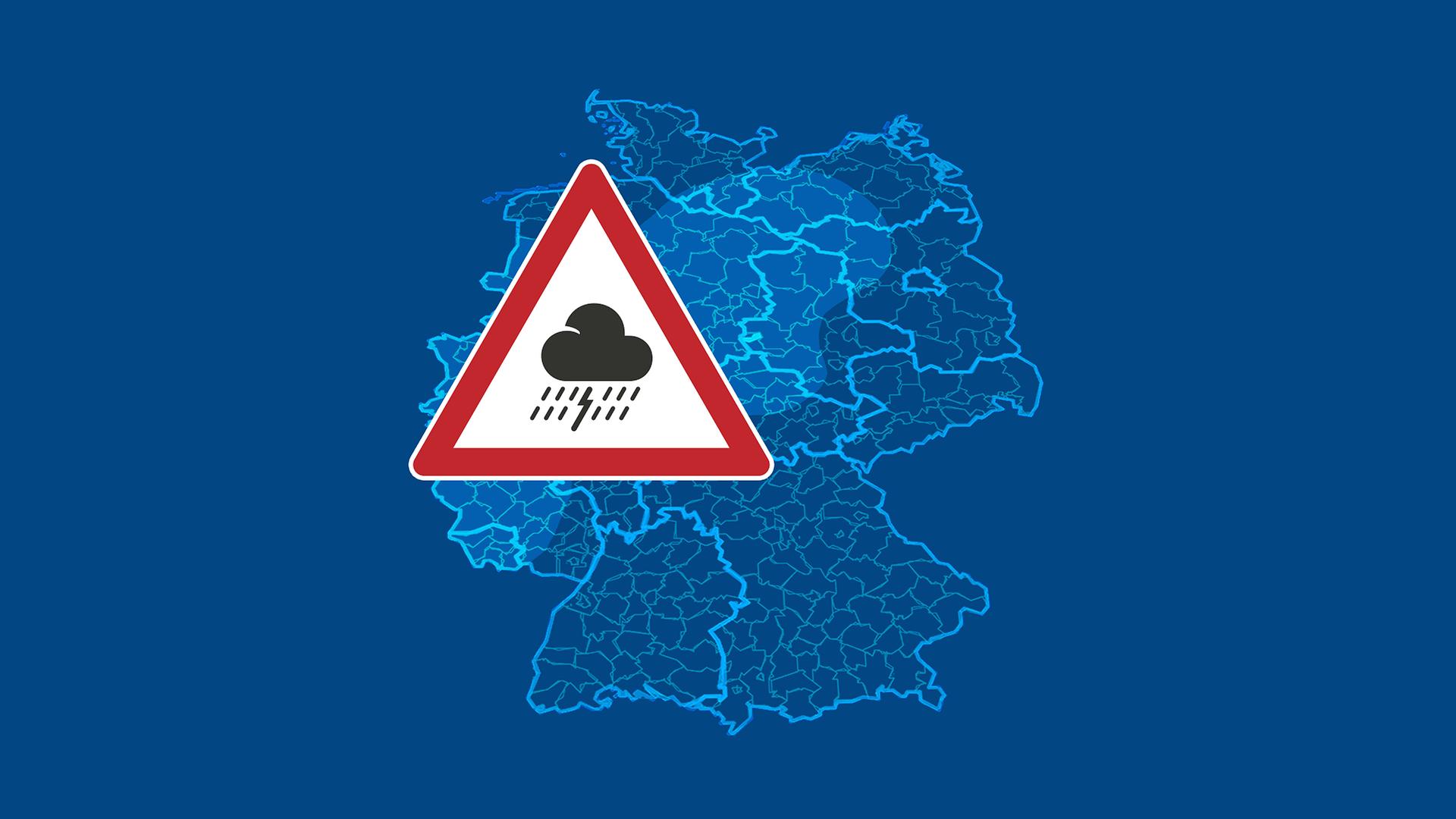 Aktuelle Warnungen für Deutschland - die Unwetterkarte