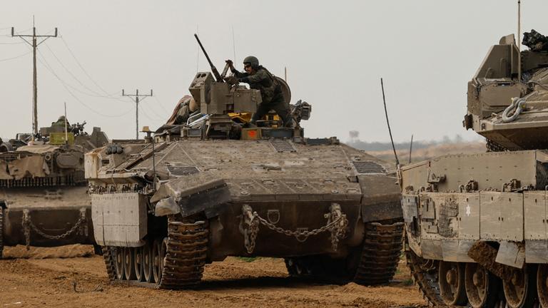 Israelische Soldaten an der Grenze zum Gazastreifen