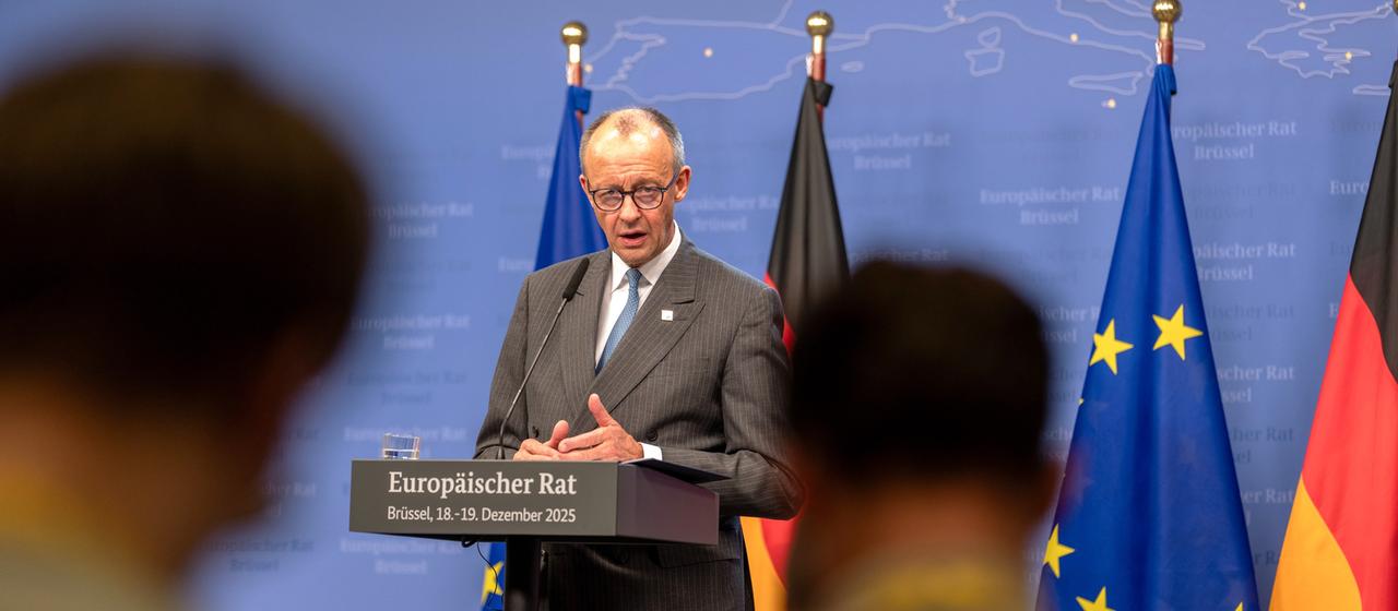 Kanzler Merz nach dem EU-Gipfel in Brüssel