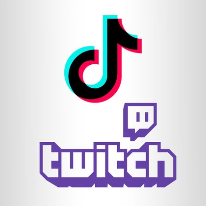 Logos von TikTok und Twitch