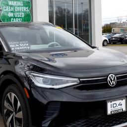 Ein VW ID.4 bei  einem Autohändler in Wisconsin, USA.