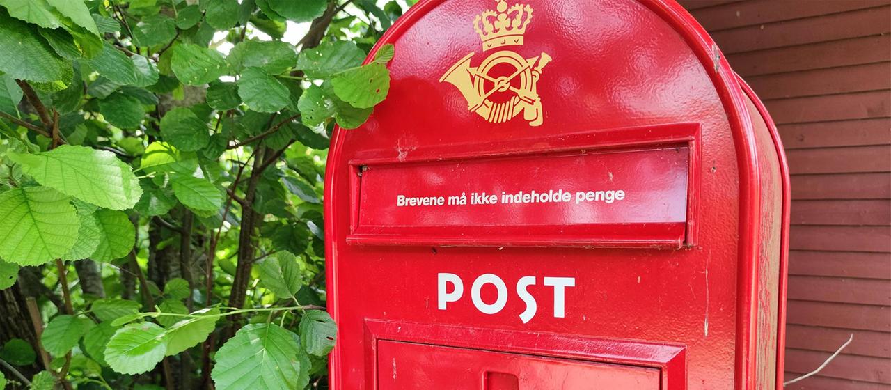 Danish Post mailbox.
