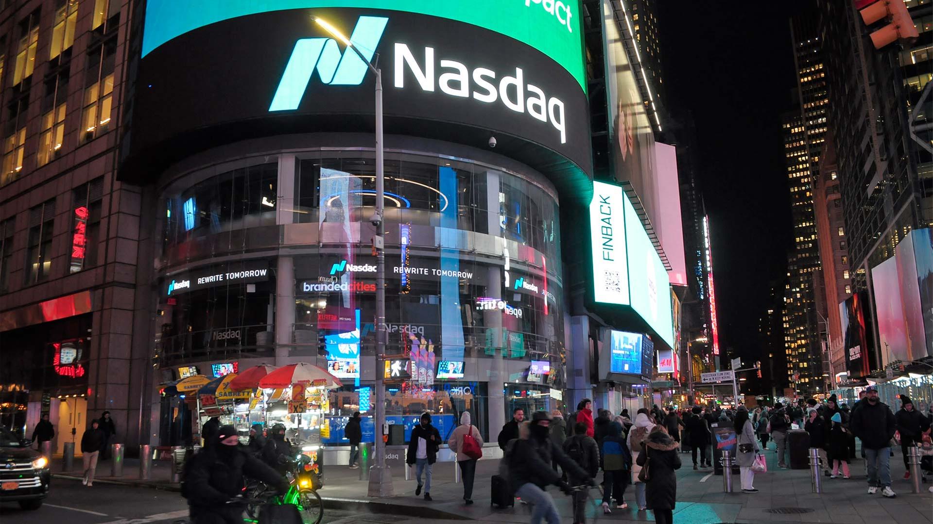 Nasdaq-Gebäude am Times Square in New York. | picture alliance / ZUMAPRESS.com
