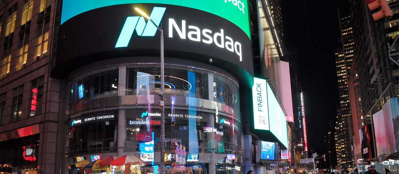 Nasdaq-Gebäude am Times Square in New York.