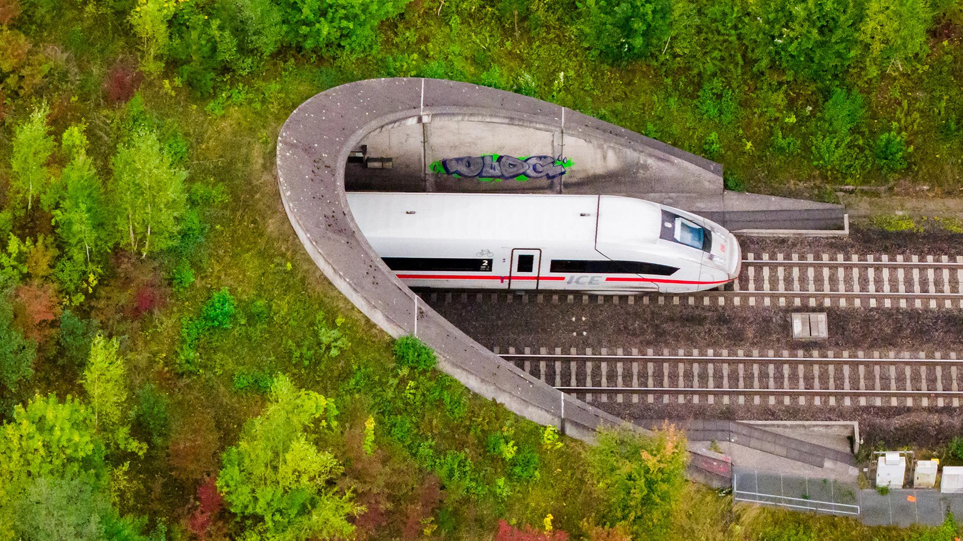 ICE am Tunnel Escherberg im Landkreis Hildesheim | dpa