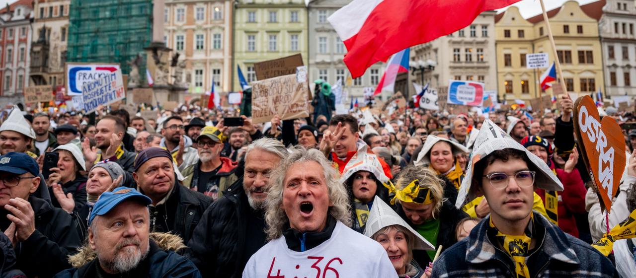 Demonstration in Prag