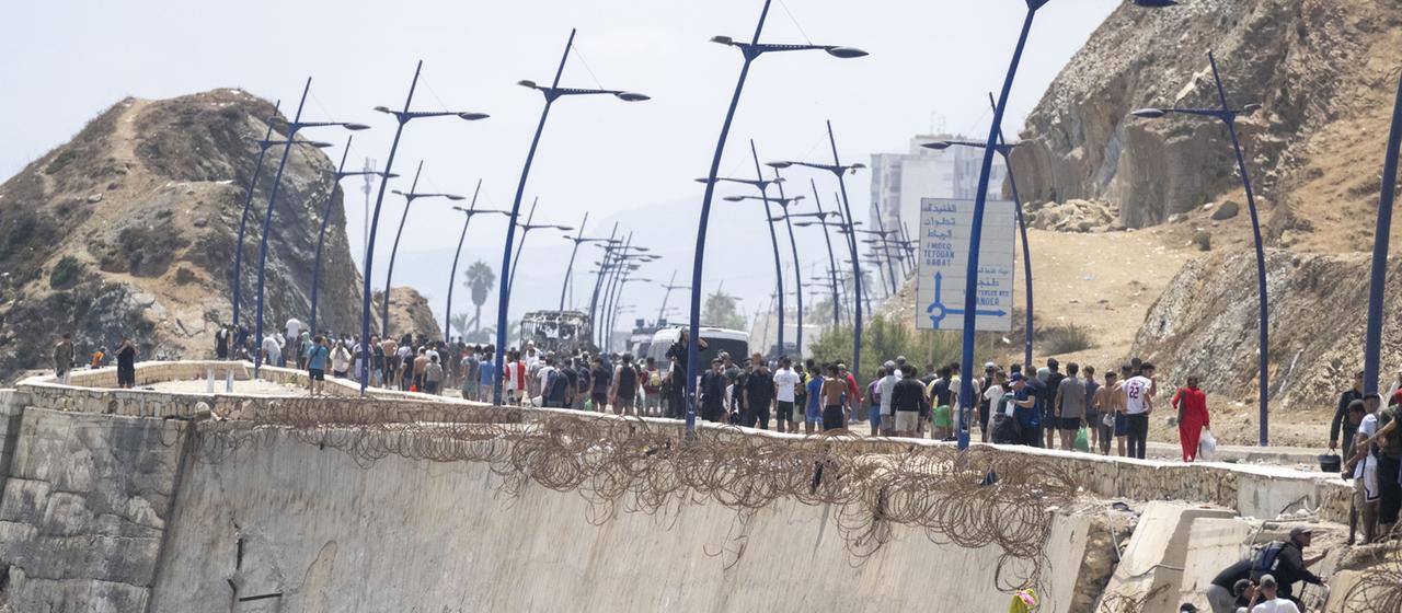 Grenzanlage in Ceuta