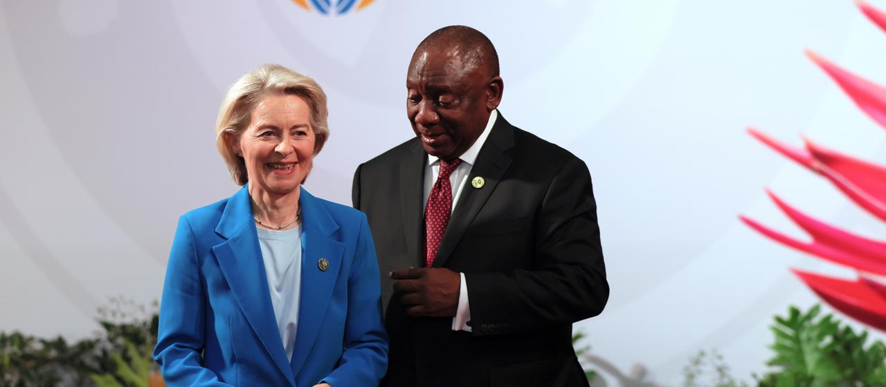 Ursula von der Leyen und Cyrill Ramaphosa