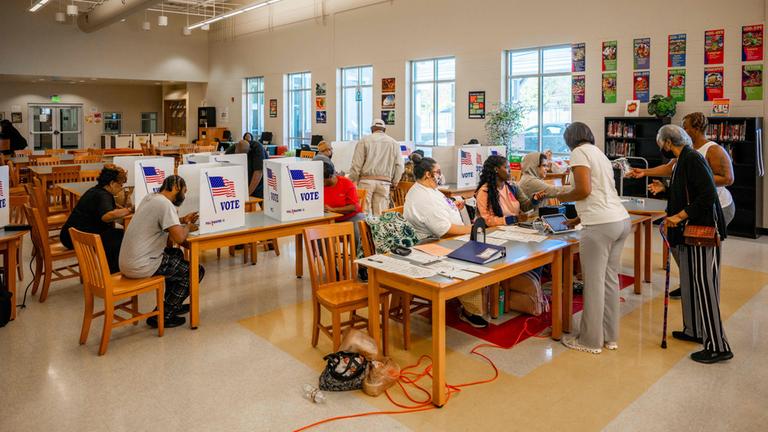 Ein Wahllokal in Jackson, der Hauptstadt des US-Bundesstaates Mississippi.