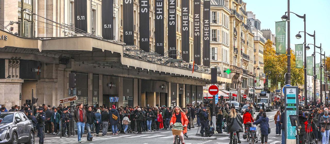 Eröffnung der ersten Shein-Filiale im BHV-Kaufhaus in Paris.