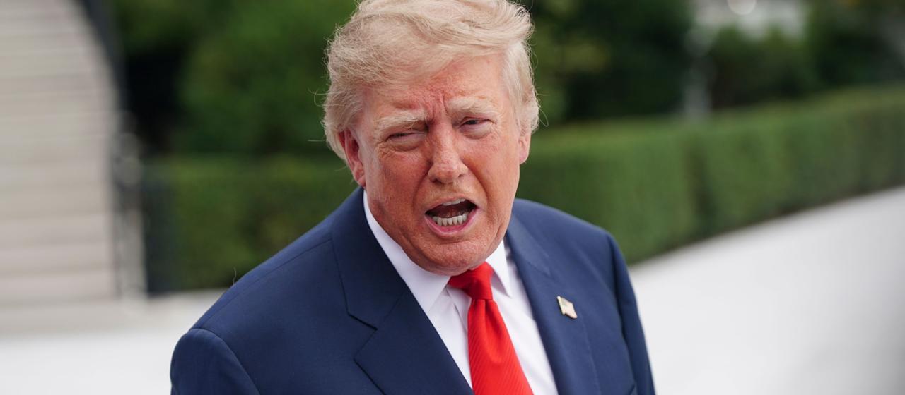 US-Präsident Trump äußert sich gegenüber Reportern