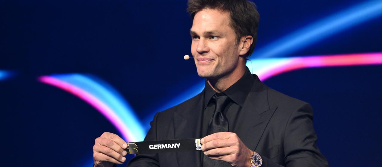 Tom Brady bei der Auslosung der Vorrunde der Fußball-WM der Männer 2026.
