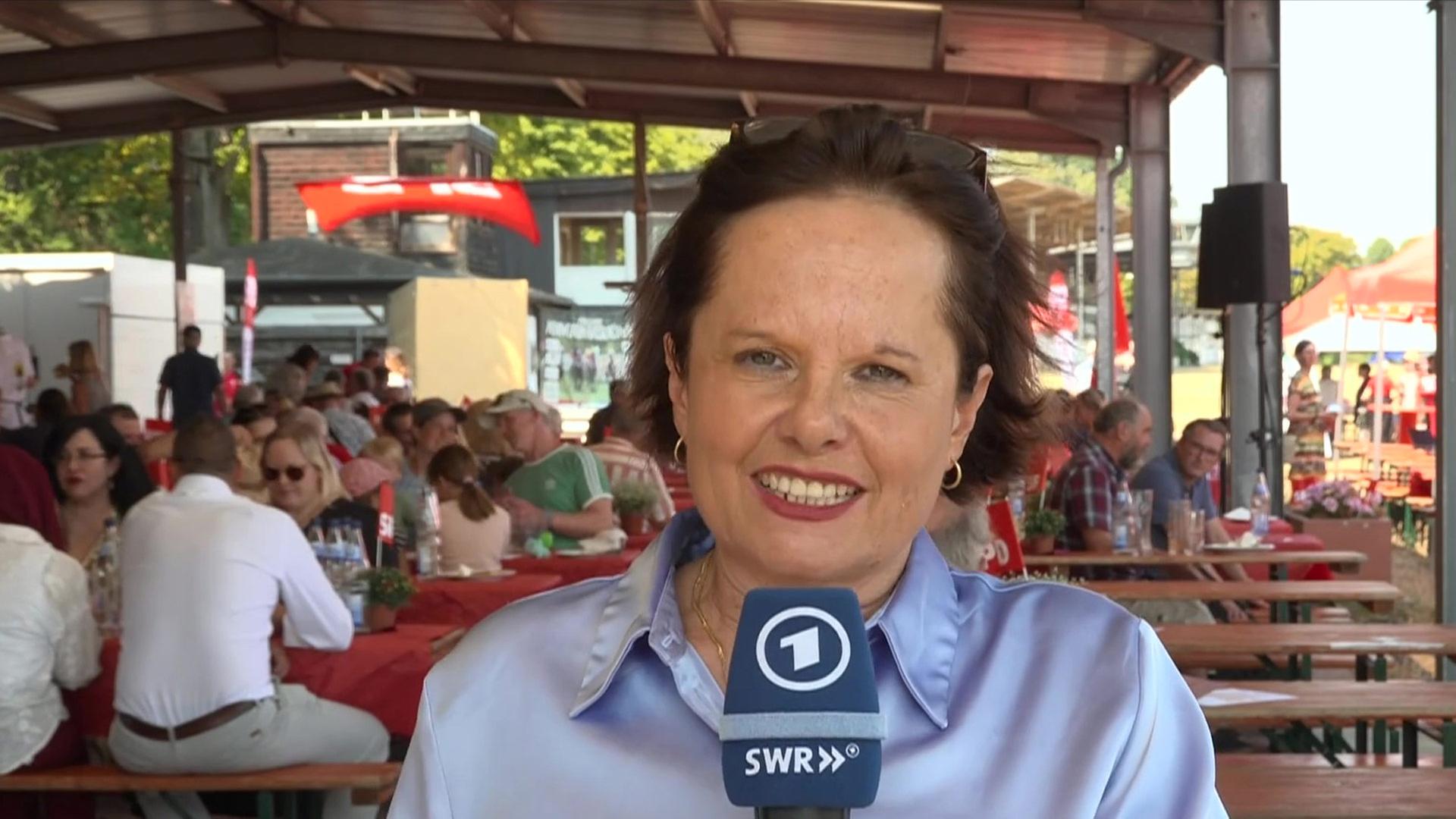 Sandra Biegger, SWR, zum Pfalztreffen der SPD