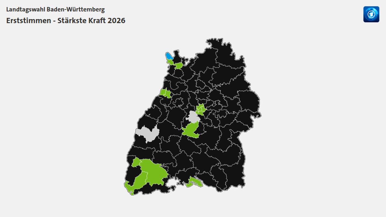 Wahlkarte zur Landtagswahl in Baden-Württemberg 2026
