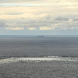 Gas steigt aus einem Leck in der Nord-Stream-Pipeline auf.