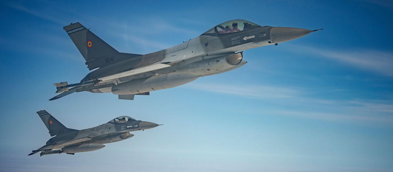 F-16-Kampfjets der rumänischen Luftwaffe