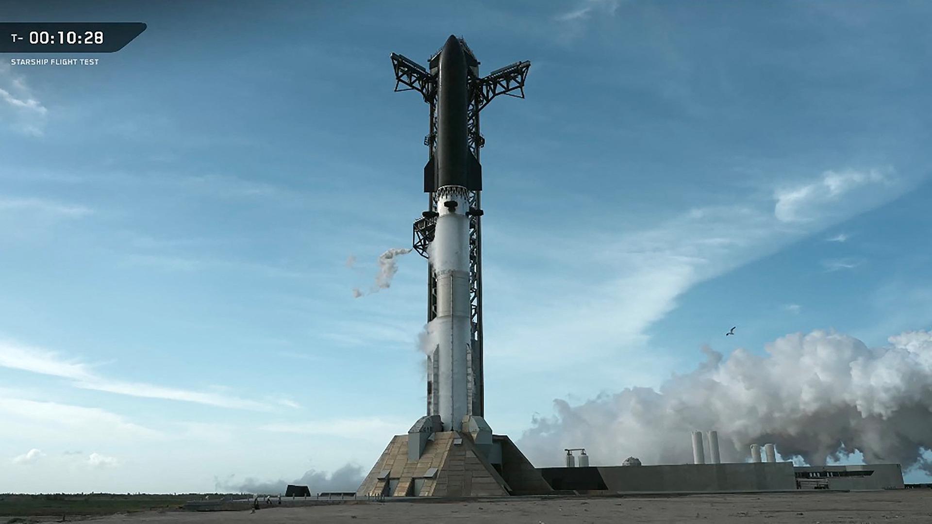 Eine SpaceX-Rakete an der Startrampe | AFP PHOTO /  HANDOUT / SPACEX