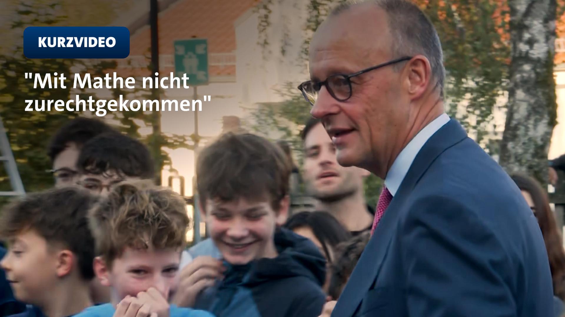 Merz diskutiert mit Jugendlichen seiner alten Schule