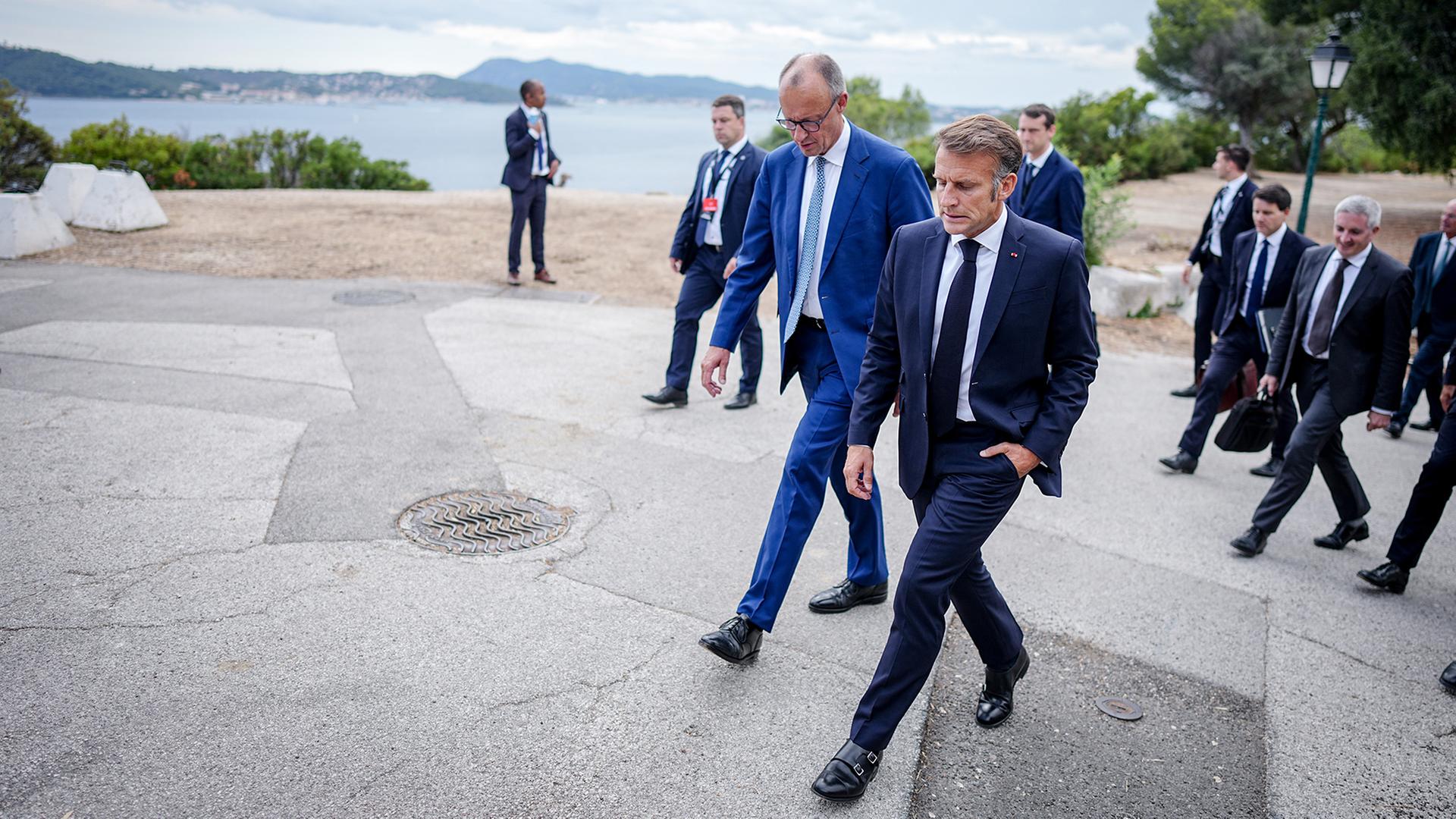 Friedrich Merz und Emmanuel Macron | dpa