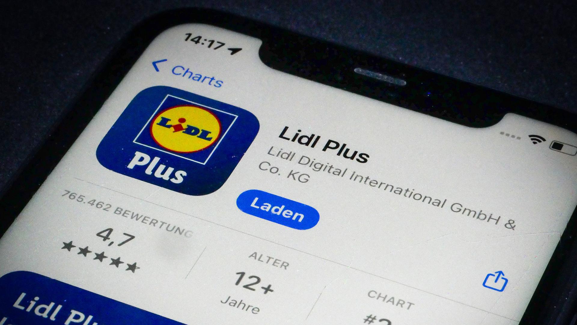 Display mit App Store und Lidl Plus App. (Quelle: IMAGO) | IMAGO