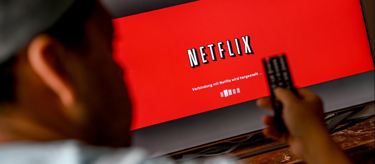 A user logs in to Netflix 