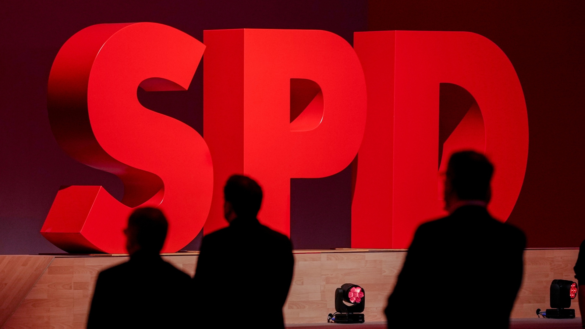 Das Logo der SPD beim SPD-Bundesparteitag | dpa