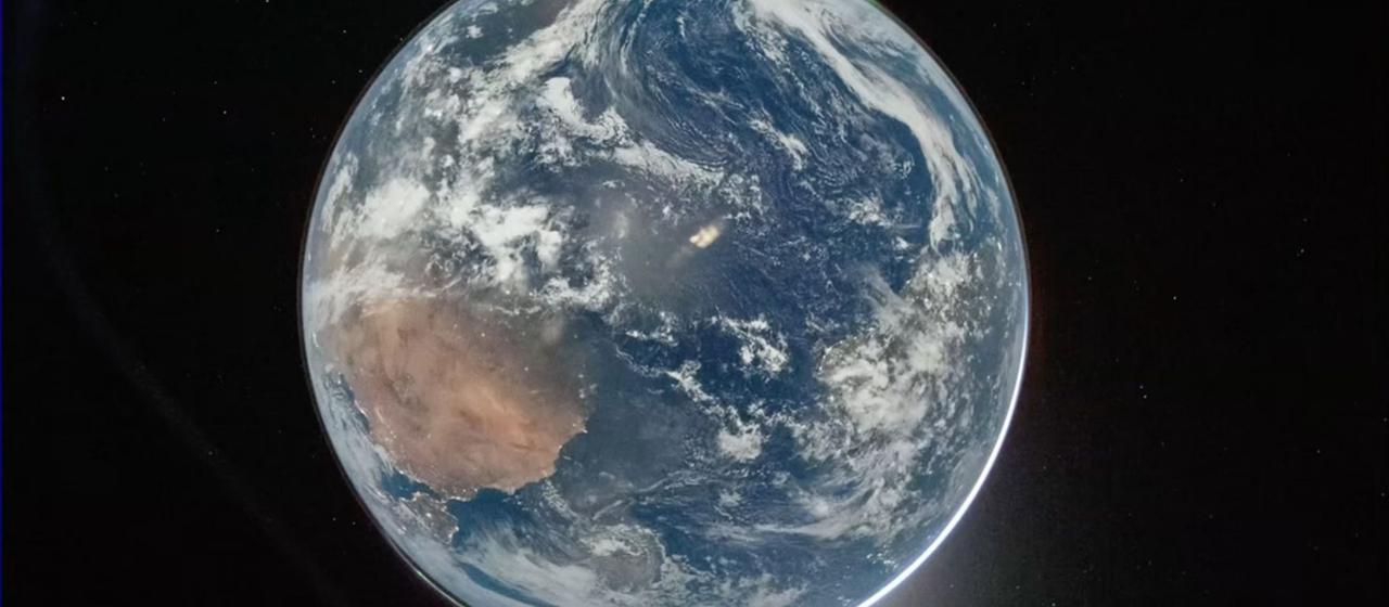 Die Erde, fotografiert aus der Orion-Kapsel der Artemis-2-Mission