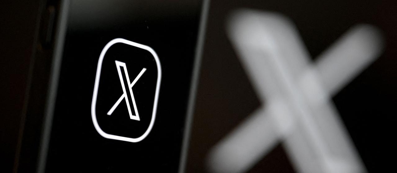 Das Logo der Plattform "X".