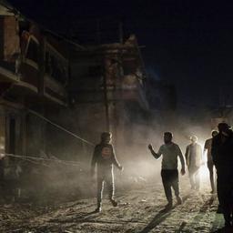 Palaestinenser im Gazastreifen nach einem israelischen Angriff (Archivbild).