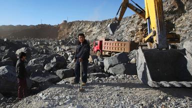 Arbeiter in der Bayan-Obo-Mine für seltene Erden in der Inneren Mongolei (Archivbild).