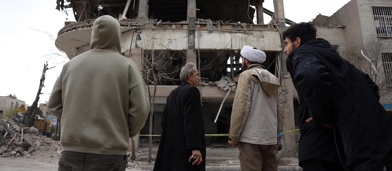 Zerstörtes Gebäude des TV-Senders Al Arabi in Teheran