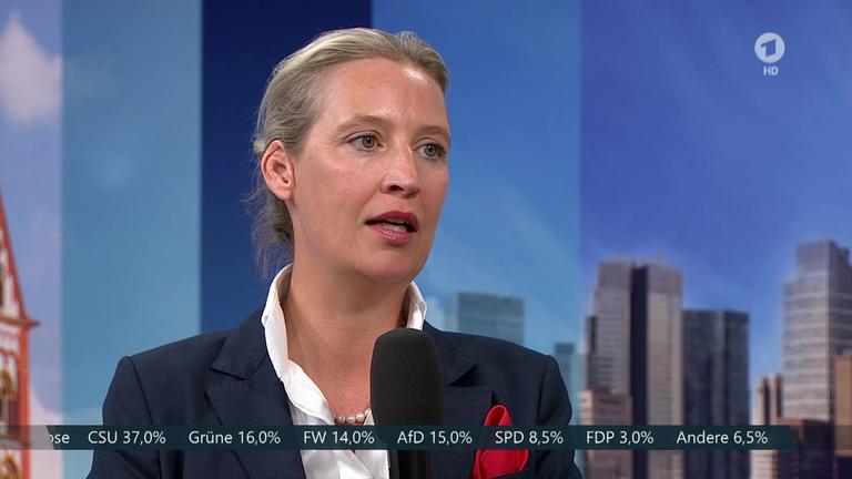 "Das ist ein Rekordergebnis für uns", AfD-Vorsitzende Alice Weidel reagiert  auf die Prognose zu den beiden Landtagswahlen