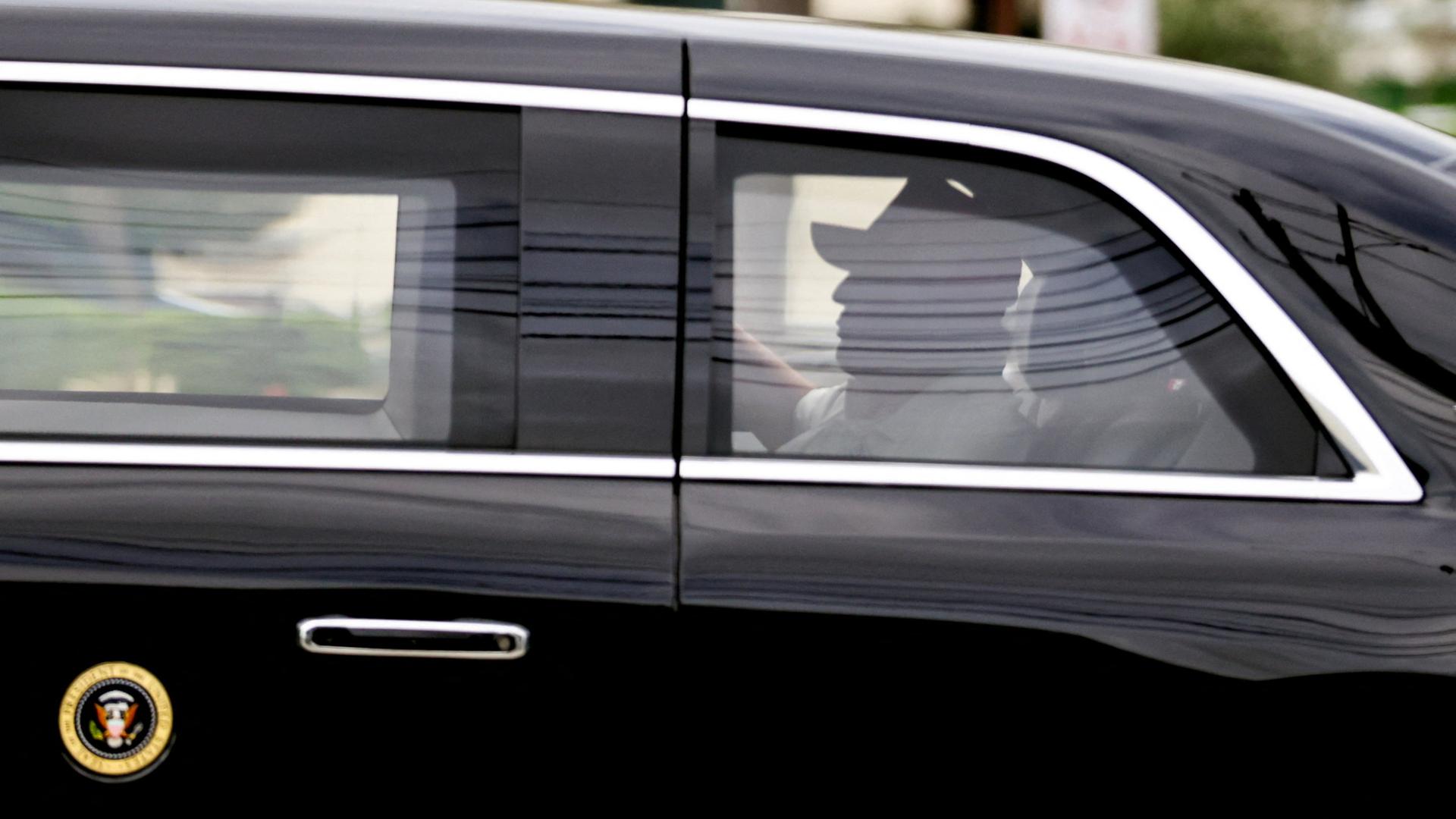 Trump im Auto in Florida | REUTERS