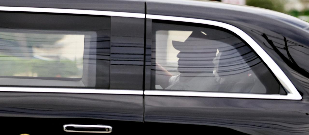 Trump im Auto in Florida