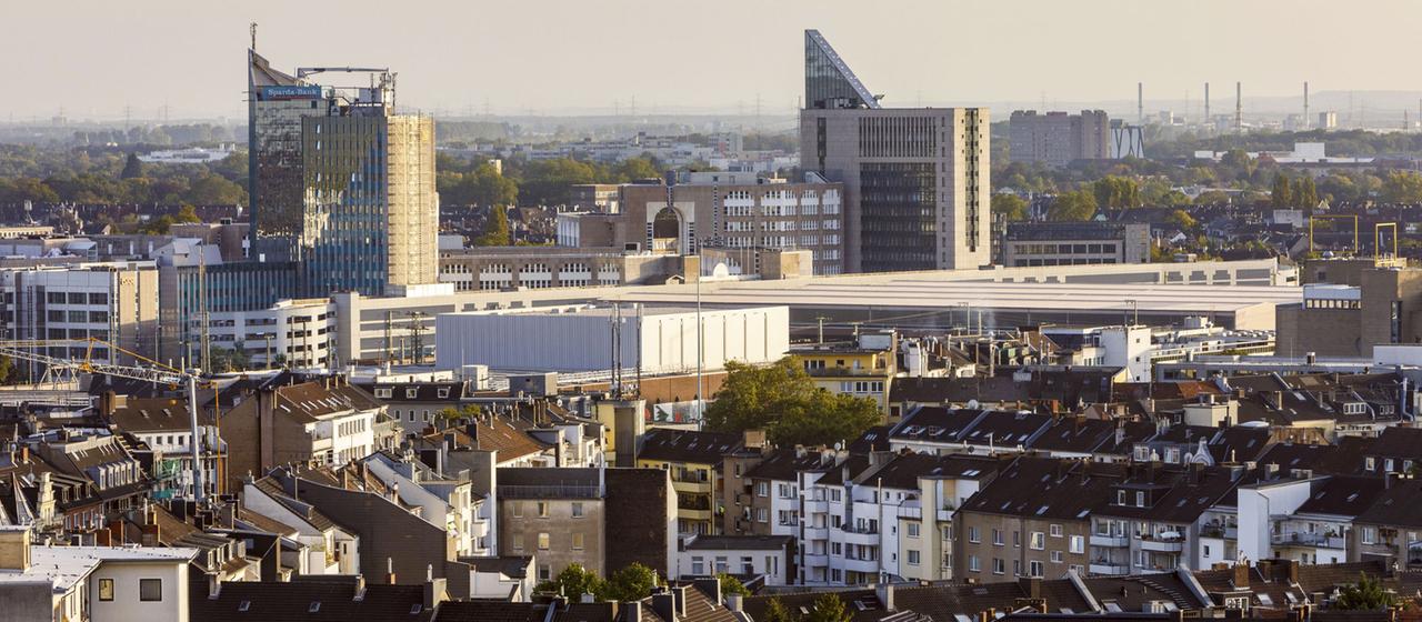 Blick über Innenstadt Düsseldorf 